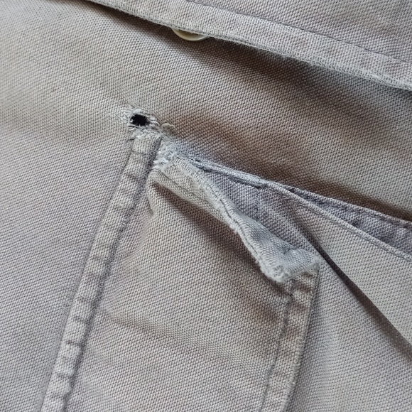 Vintage Roots Faded and Distressed Work Style Jacket - Picture 6 of 7